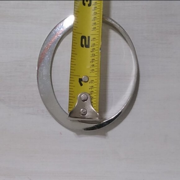 J. Crew Oval Silver Bangle Bracelet - Picture 7 of 8